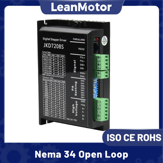 LMD7208S Digitaler Schritttreiber 0,1 A – 7,2 A DC24 V – 75 V f&uuml;r Nema 17–34 Schrittmotor